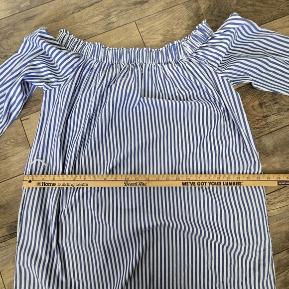 Gap Womens Medium Blue Striped Dress - Picture 10 of 13